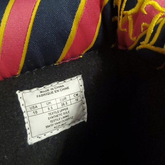 Children's Ralph Lauren Polo Kids Snow Boots Kids Sz 10 Blk/Pnk - Picture 4 of 6